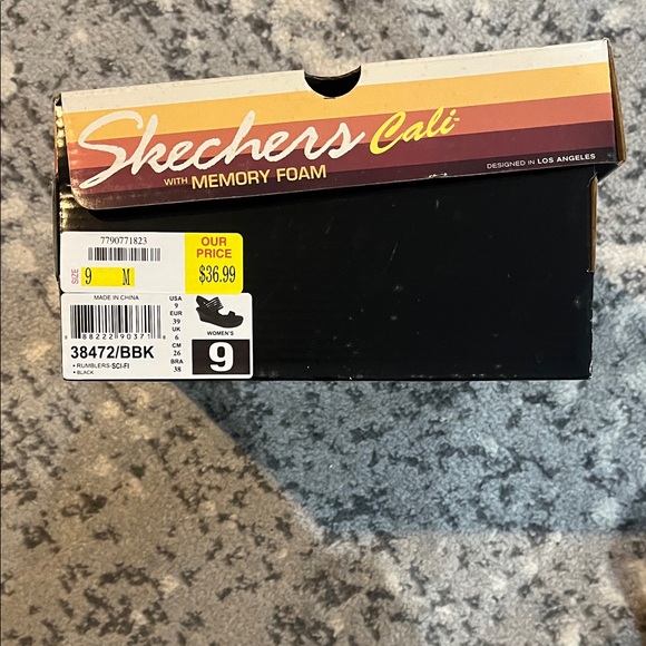 Skechers Cali Black Women's Sandals with Memory Foam - Picture 5 of 5